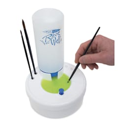 Fresh Water Rinse Well - brush cleaning in progress