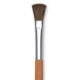 Holbein Pastel Brush - 1/4", Oval Blender, Horse hair, close-up