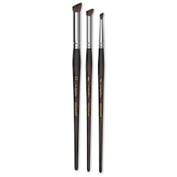 Sennelier Le Pastelliste Brushes - Set of 3 angle cut brushes shown upright