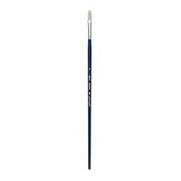 Silver Brush Bristlon Stiff White Synthetic Brush - Long Filbert, Size 2