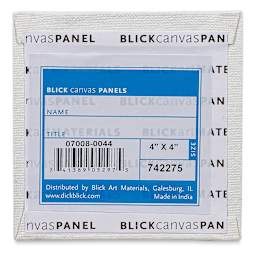 Blick Studio Cotton Canvas Panel - 4" x 4" back