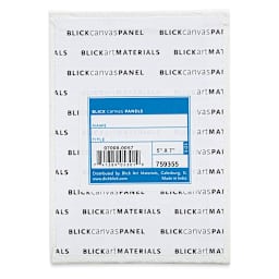 Blick Studio Cotton Canvas Panels - 5" x 7", Pkg of 5 back