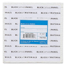 Blick Studio Cotton Canvas Panels - 6" x 6", Pkg of 5 back