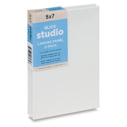Blick Studio Cotton Canvas Panels - 5" x 7", Pkg of 5