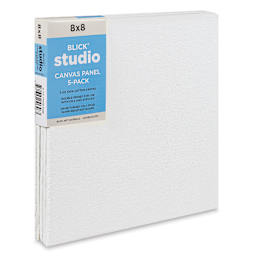 Blick Studio Cotton Canvas Panels - 8" x 8", Pkg of 5