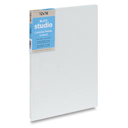 Blick Studio Cotton Canvas Panels - 12" x 16", Pkg of 5