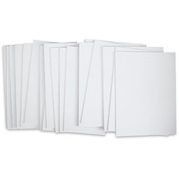 Blick Economy Cotton Canvas Panel Classroom Pack - 12" x 16", Class Pack of 24 fanned out