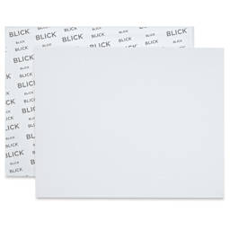 Blick Economy Cotton Canvas Panel Classroom Pack - 16" x 20", Class Pack of 24 front of panel with partial view of back