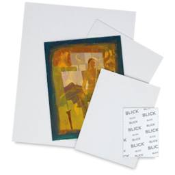 Blick Economy Cotton Canvas Panel Classroom Packs - Assorted panel sizes, front and back.