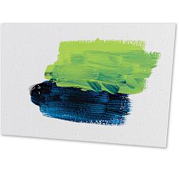 Blick Premier Belgian Linen Archival Panels - One panel with blue and green paint