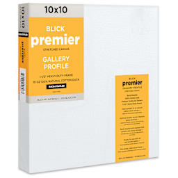 Blick Premier Stretched Cotton Canvas - Gallery Profile, Back-Stapled, 10" x 10"
