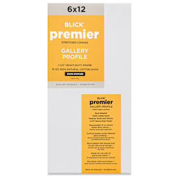 Blick Premier Stretched Cotton Canvas - Gallery Profile, Back-Stapled, 6" x 12" front