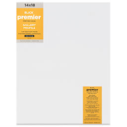 Blick Premier Stretched Cotton Canvas - Gallery Profile, Back-Stapled, 14" x 18" front