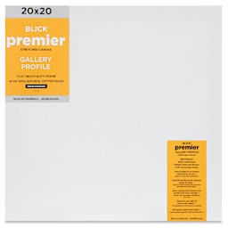 Blick Premier Stretched Cotton Canvas - Gallery Profile, Back-Stapled, 20" x 20" front