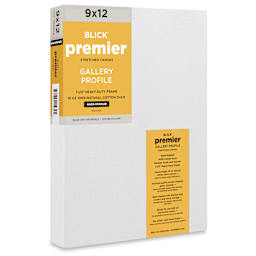 Blick Premier Stretched Cotton Canvas - Gallery Profile, Back-Stapled, 9" x 12"