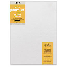 Blick Premier Stretched Cotton Canvas - Gallery Profile, Back-Stapled, 12" x 16" front