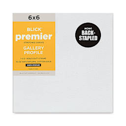 Blick Premier Stretched Cotton Canvas - Gallery Profile, Back-Stapled, 6" x 6" front