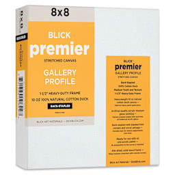 Blick Premier Stretched Cotton Canvas - Gallery Profile, Back-Stapled, 8" x 8"