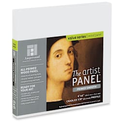 Ampersand Value Series Artist Panel - Smooth, 6" x 6", 7/8" Cradle