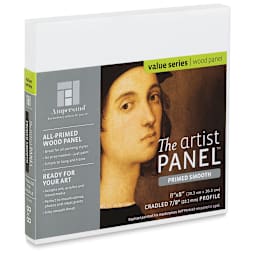 Ampersand Value Series Artist Panel - Smooth, 8" x 8", 7/8" Cradle