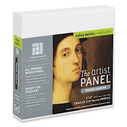 Ampersand Value Series Artist Panel - Smooth, 5" x 5", 1-1/2" Cradle
