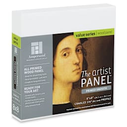 Ampersand Value Series Artist Panel - Smooth, 8" x 8", 1-1/2" Cradle