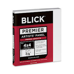 Blick Premier Artists' Panel - Flat, 3/8", 4" x 4" side view