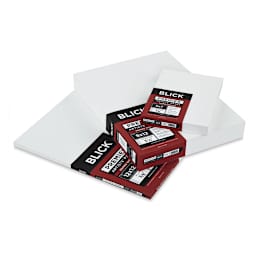 Blick Premier Artists' Panels - Top view of 3 Stacked Panels in different profiles with labels