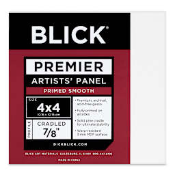 Blick Premier Artists' Panel - Traditional Cradle, 7/8", 4" x 4"