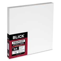 Blick Premier Artists' Panel - Traditional Cradle, 7/8", 8" x 8" side view