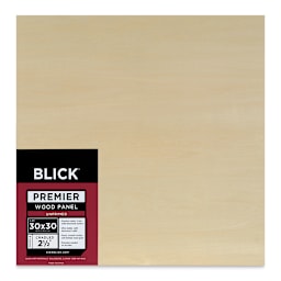 Blick Premier Wood Panel - 30'' x 30'', 2-1/2'' Extra Deep Profile, Cradled (front)
