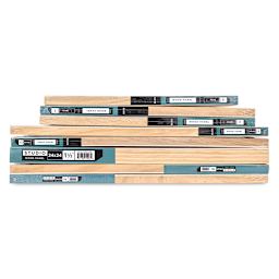 Blick Imperfect Wood Panels, stacked panels with labels