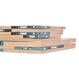 Blick Imperfect Wood Panels, stack with warped panels 