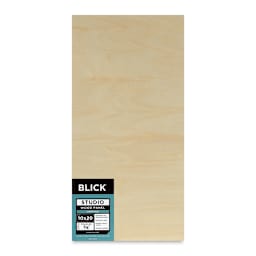 Blick Studio Artists' Wood Panel - Flat Cradle, 10" x 20", 7/8" Cradle (Front)