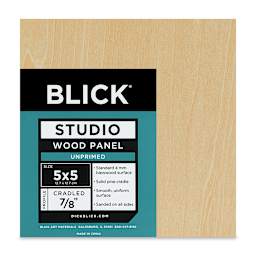 Blick Studio Artists' Wood Panel - Flat Cradle, 5" x 5", 7/8" Cradle (Front)