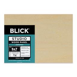Blick Studio Artists' Wood Panel - Flat Cradle, 5" x 7", 7/8" cradle (Front)