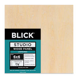 Blick Studio Artists' Wood Panel - Flat Cradle, 6" x 6", 7/8" Cradle, front