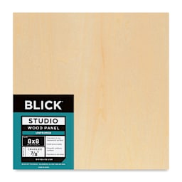 Blick Studio Artists' Wood Panel - Flat Cradle, 8" x 8", 7/8" Cradle, front