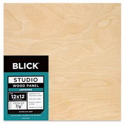 Blick Studio Artists' Wood Panel - Flat Cradle, 12" x 12", 7/8" Cradle, front