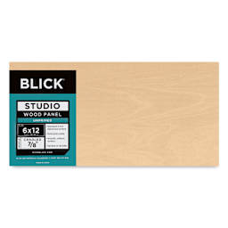 Blick Studio Artists' Wood Panel - Flat Cradle, 6" x 12", 7/8" Cradle, front