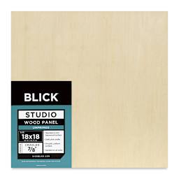 Blick Studio Artists' Wood Panel - Flat Cradle, 18" x 18", 7/8" Cradle (Front)