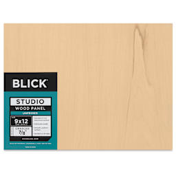 Blick Studio Artists' Wood Panel - Flat Cradle, 9" x 12", 7/8" Cradle, front