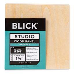 Blick Studio Artists' Wood Panel - Gallery Cradle, 5" x 5", 1-1/2" Cradle, front