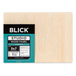 Blick Studio Artists' Wood Panel - Gallery Cradle, 5" x 7", 1-1/2" Cradle, front