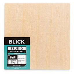 Blick Studio Artists' Wood Panel - Gallery Cradle, 8" x 8", 1-1/2" Cradle (Front)