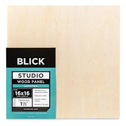 Blick Studio Artists' Wood Panels - Gallery Cradle, 16" x 16", 1-1/2" Cradle (Front)