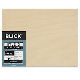 Blick Studio Artists' Wood Panel - Gallery Cradle, 9" x 12", 1-1/2" Cradle (Front)