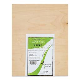 American Easel Maple Panel - 11" x 14", 1/2" Profile, Keyhole front with label