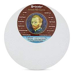Masterpiece Pro Stretched Round Canvas - 8" Diameter, 3/4" Profile