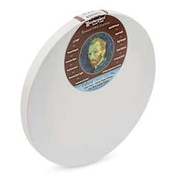Masterpiece Pro Stretched Round Canvas - 10" Diameter, 3/4" Profile side view